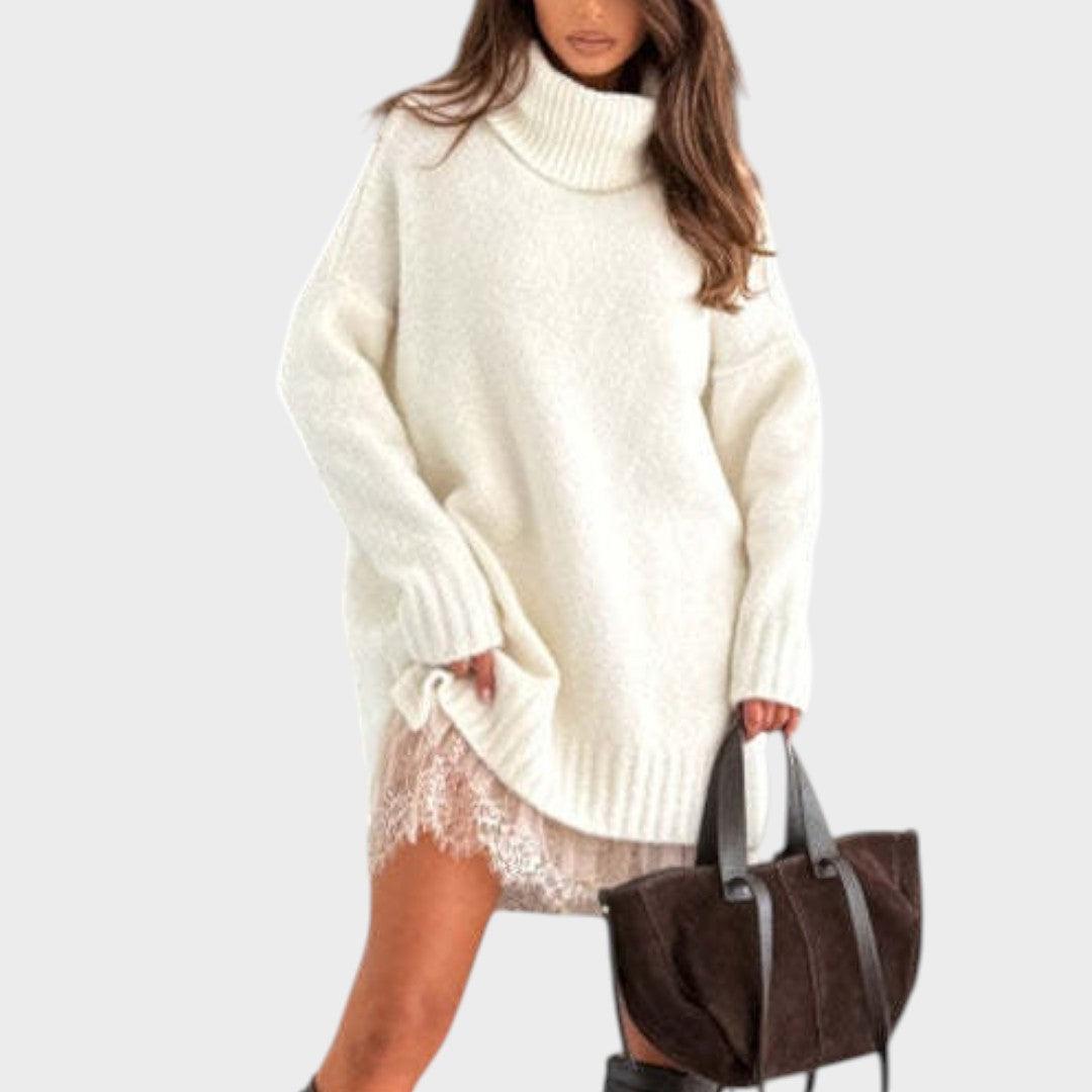 Heliora – Elegancki zestaw sweter i sukienka