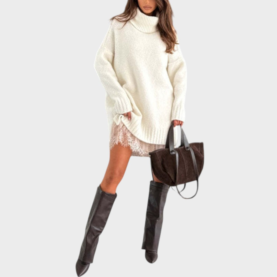 Heliora – Elegancki zestaw sweter i sukienka