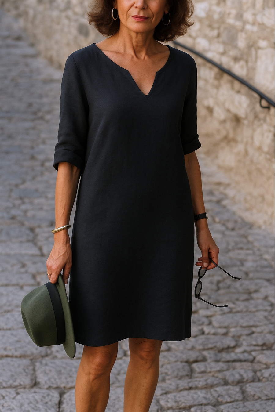 Bogdana – Elegancka sukienka z dekoltem w serek