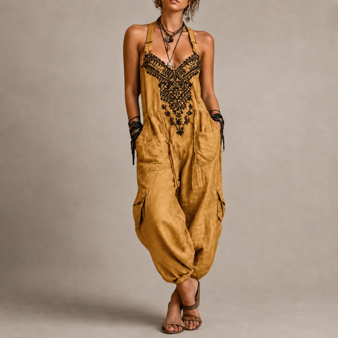 Astrid | Haftowany kombinezon w stylu boho