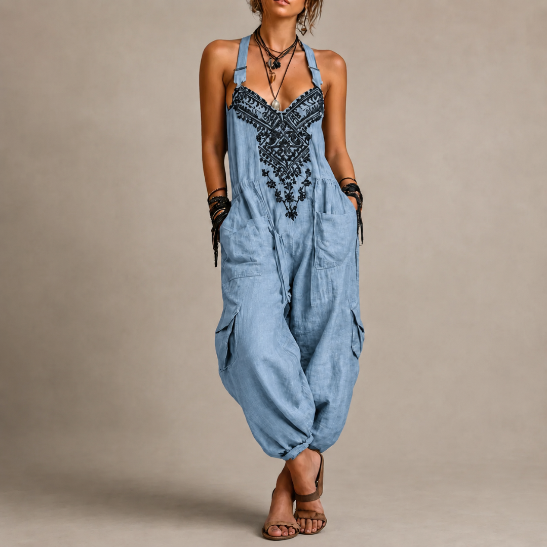 Astrid | Haftowany kombinezon w stylu boho