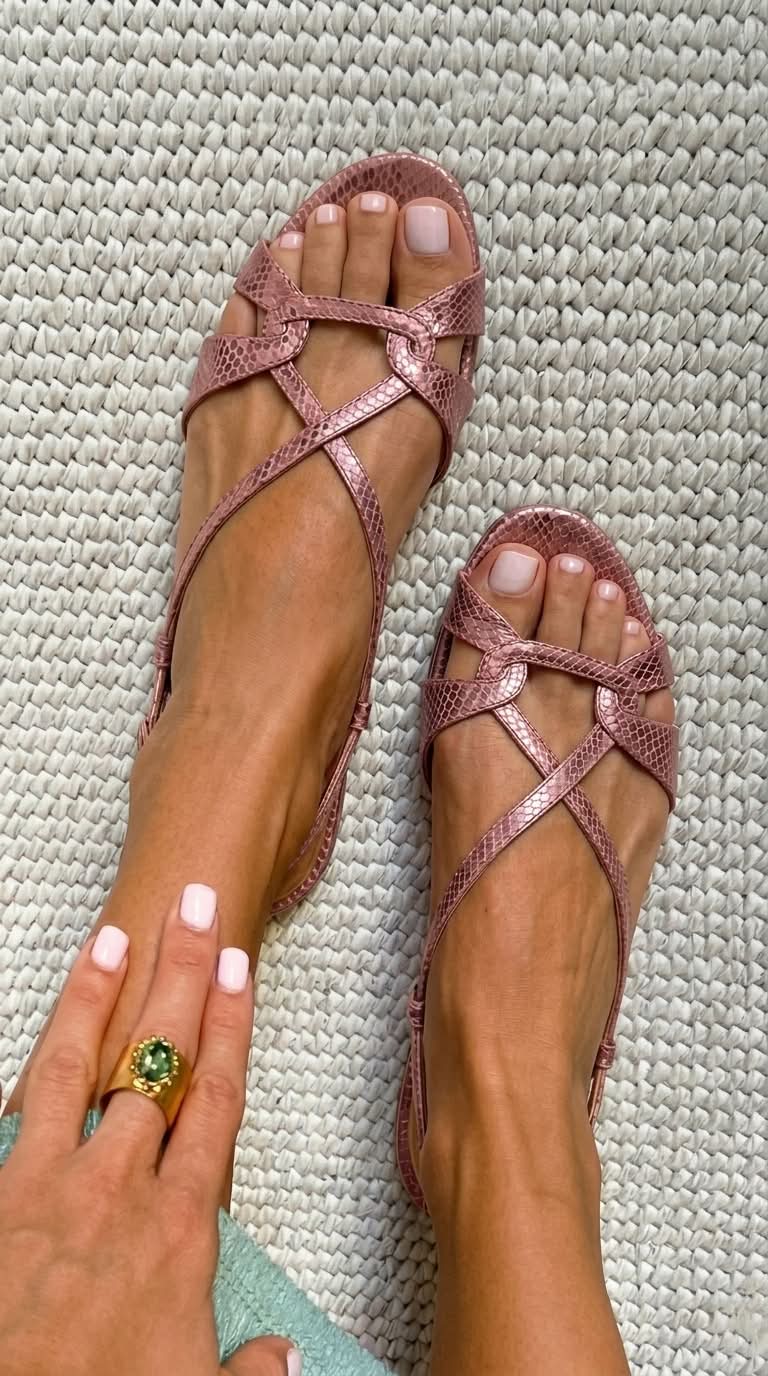 Marta | Sandały Slingback Snake