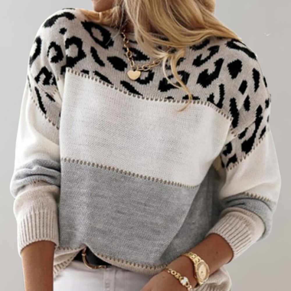 Yara – Elegancki sweter w panterkę
