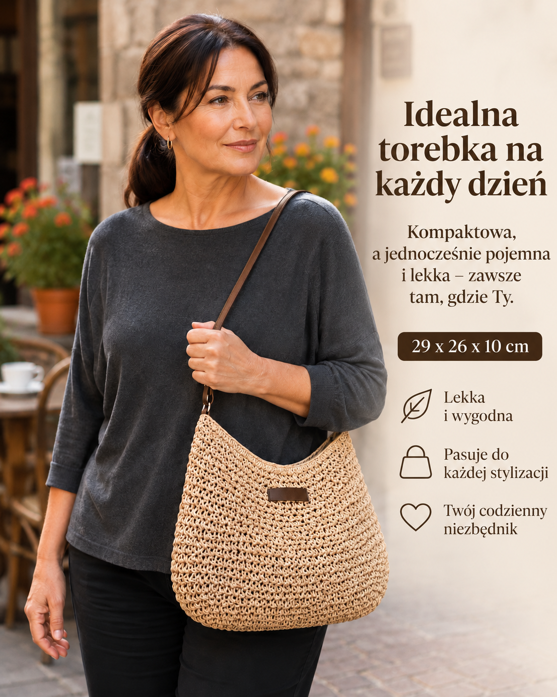 Simona | Elegancka pleciona torebka