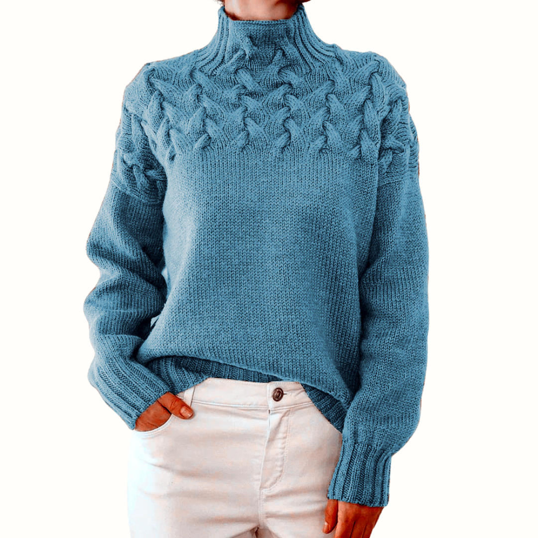 Judyta – Miękki sweter z golfem