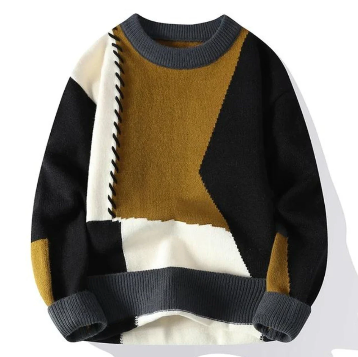 Oktawiusz – Sweter patchworkowy oversize