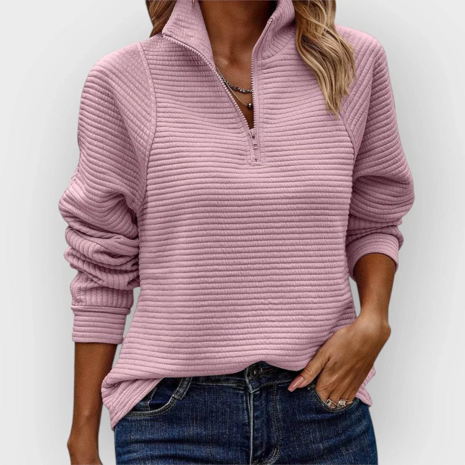 Beata – Elegancka bluza z zamkiem