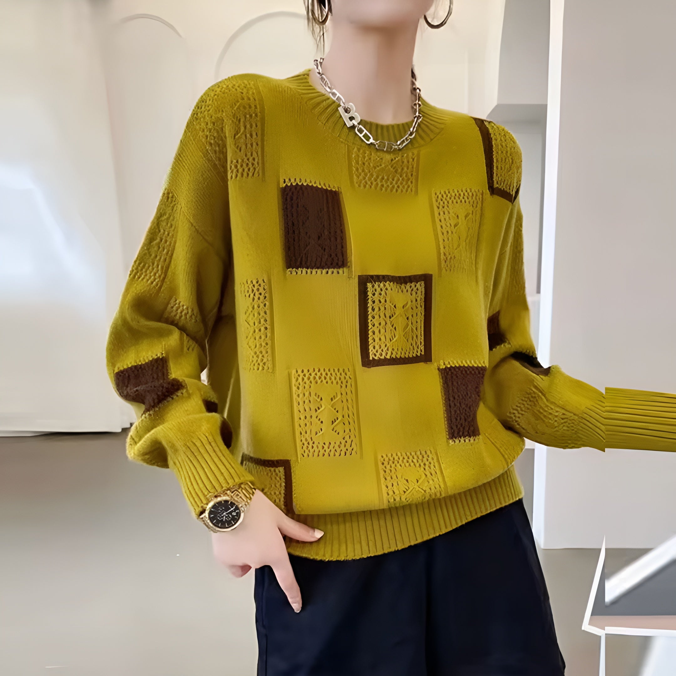 Zofia - Elegancki sweter z dzianiny