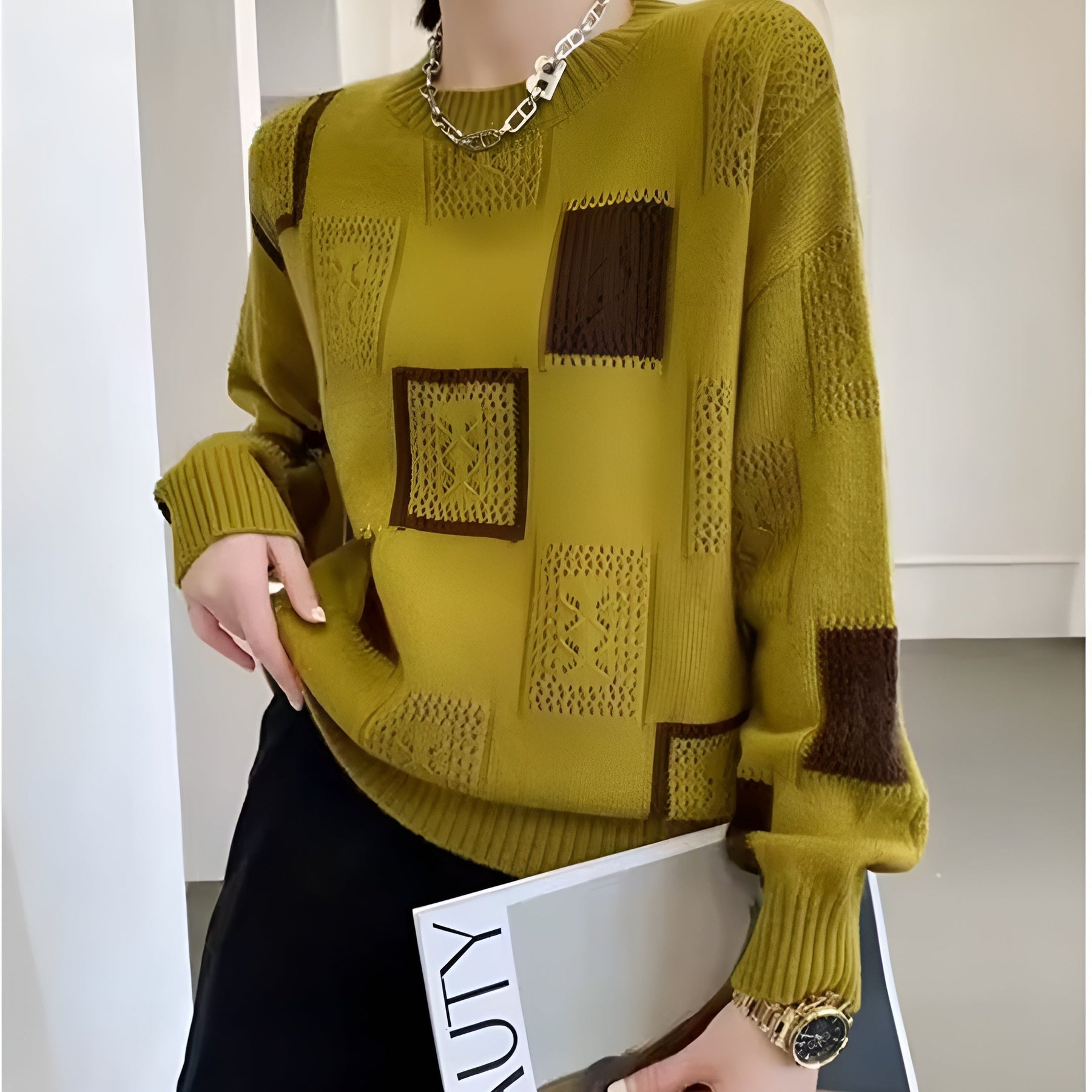 Zofia - Elegancki sweter z dzianiny
