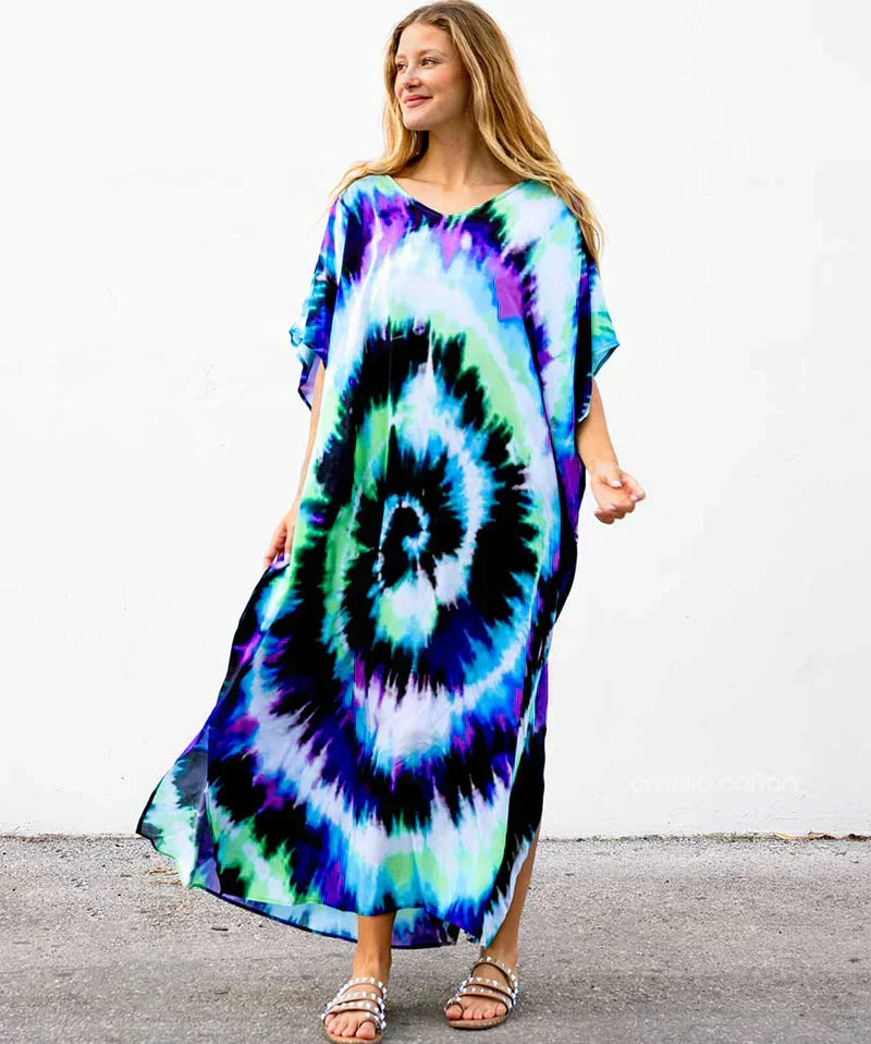 Anastazja – Letni kaftan z bawełny i lnu