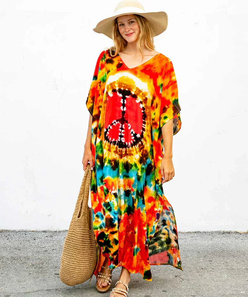 Bianka – Letni kaftan z bawełny i lnu