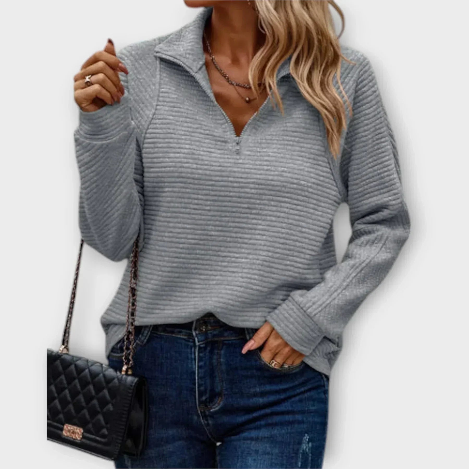 Beata – Elegancka bluza z zamkiem