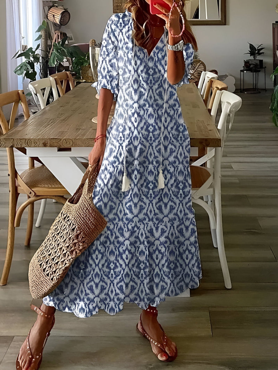 Wiosna - Zwiewna sukienka w stylu boho